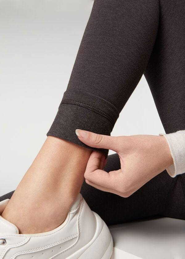 graue calzedonia thermal damenleggings