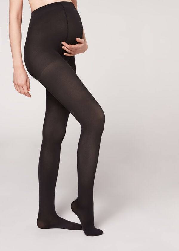schwarze calzedonia 60 denier umstandsstrumpfhose blickdicht für damen