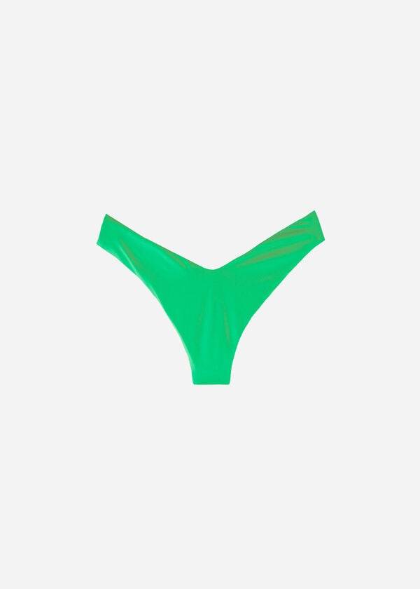 grüne calzedonia high cut bikinihose aus brasilianischem und indonesischem Öko-sortiment für damen