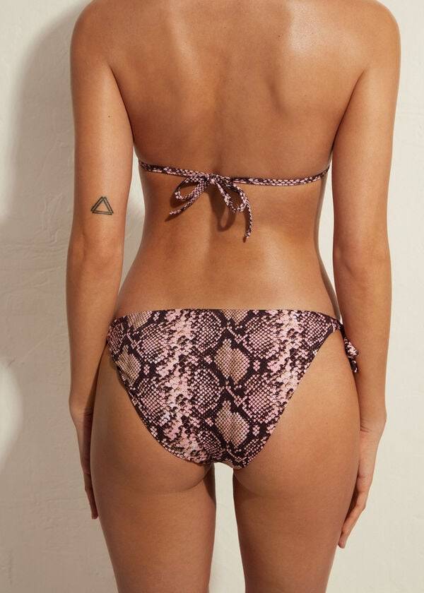 calzedonia bikinihose „sidney mit seitlichen bändern pink