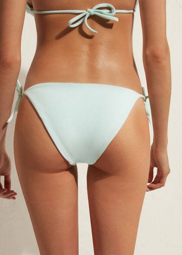 calzedonia string beverly hills eco damen-bikinihose blau