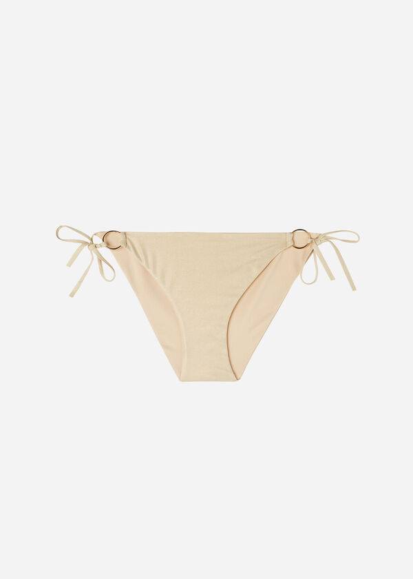 goldfarbene calzedonia string-bikinihose für damen aus abu dhabi