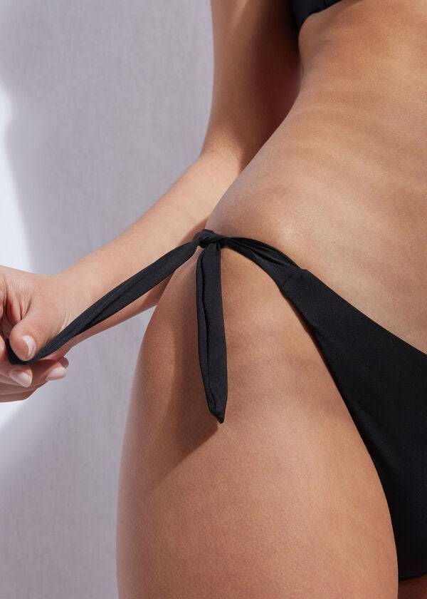 calzedonia tied indonesia eco damen-bikinihose schwarz