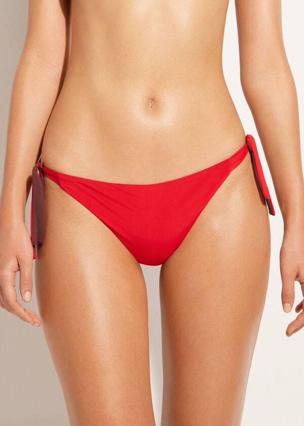 calzedonia tied indonesia eco damen-bikinihose rot