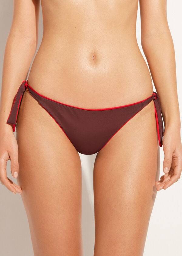 calzedonia tied indonesia eco damen-bikinihose rot