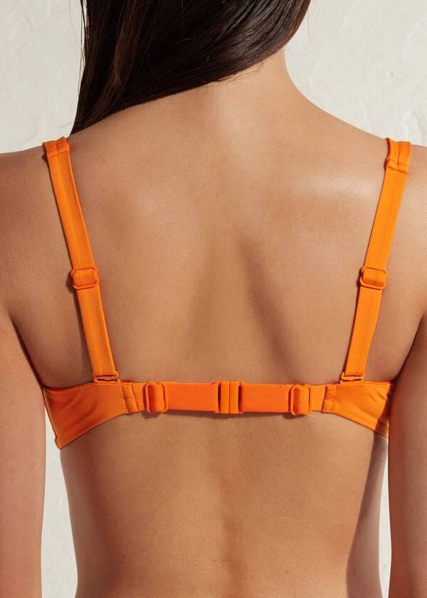 orange calzedonia balconette indonesia eco damen-bikinioberteile