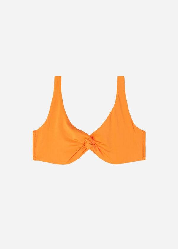 orange calzedonia balconette indonesia eco damen-bikinioberteile
