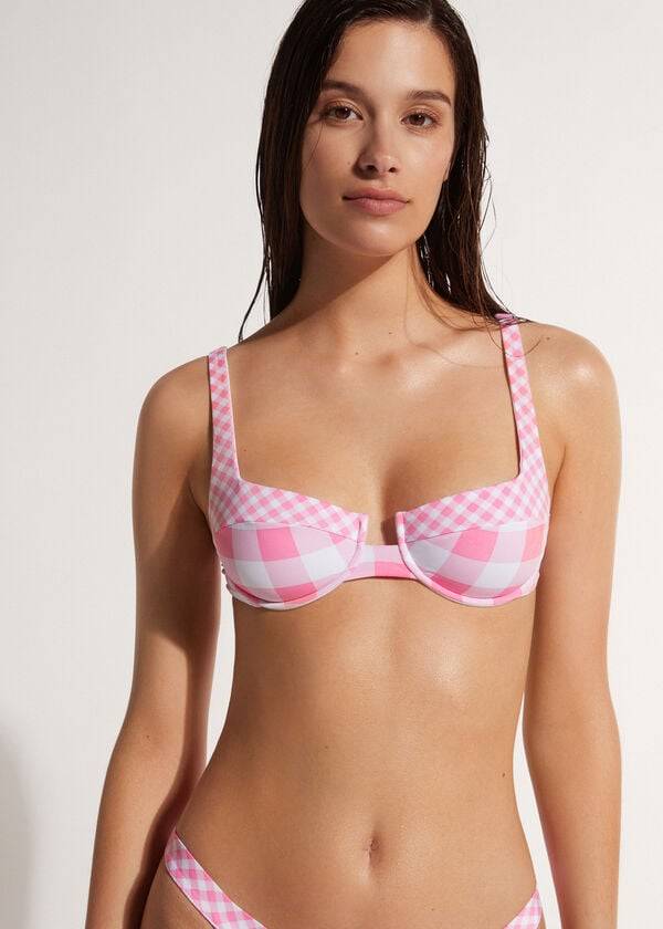 rosa calzedonia balconette lione damen-bikinioberteile