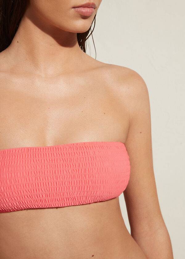 rosa calzedonia bandeau lanzarote bikinioberteile für damen