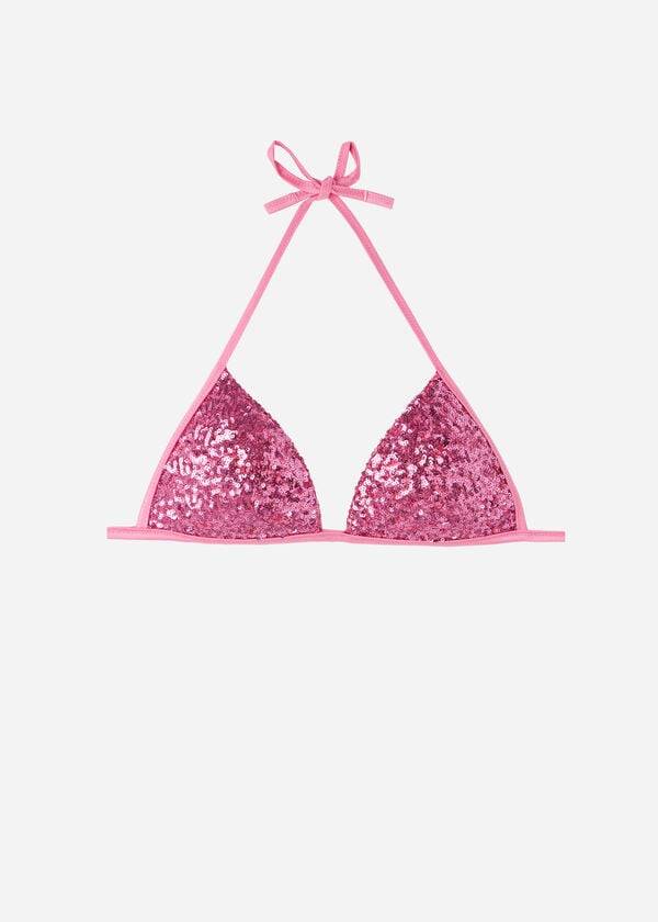 damen calzedonia triangel-bikini-oberteil cannes pink mit abgestufter polsterung