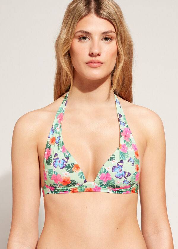 mehrfarbige calzedonia triangel-bikini-oberteile mit abgestufter polsterung malibu für damen