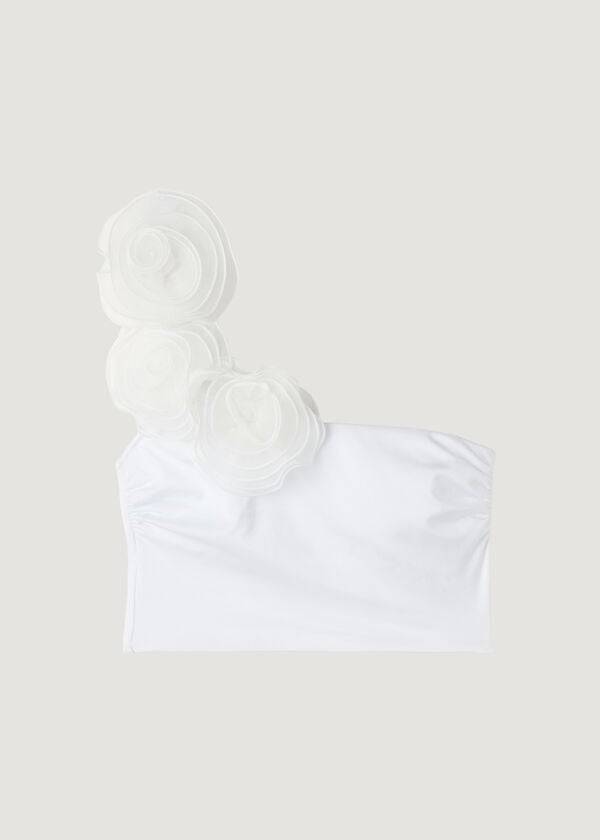 calzedonia one-shoulder bandeau bora bora damen-bikini-oberteil weiß