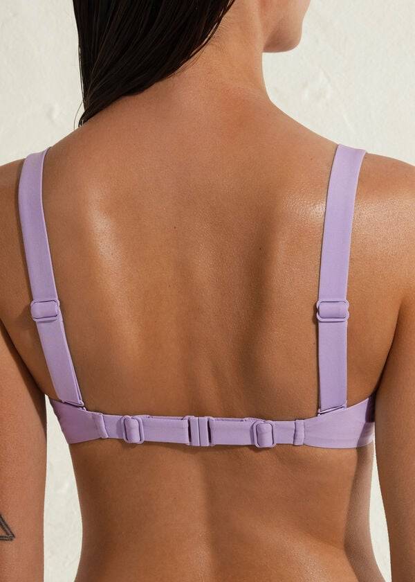 lila calzedonia gepolsterte bandeau indonesia damen-bikinioberteile