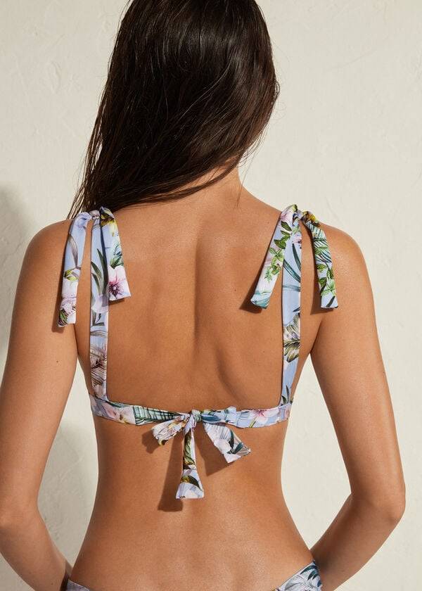 mehrfarbige gepolsterte triangel-bikinioberteile von calzedonia für damen