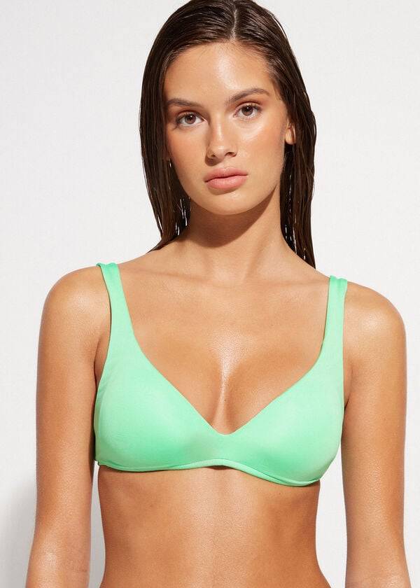calzedonia padded triangle indonesia eco rosa damen-bikinioberteil mint