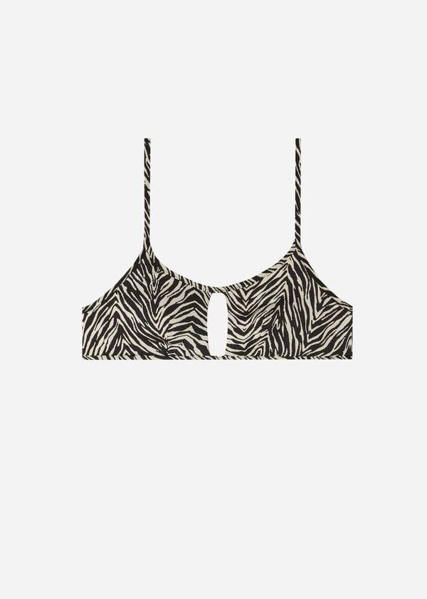 schwarze calzedonia tank style zebra nairobi damen-bikini-oberteile