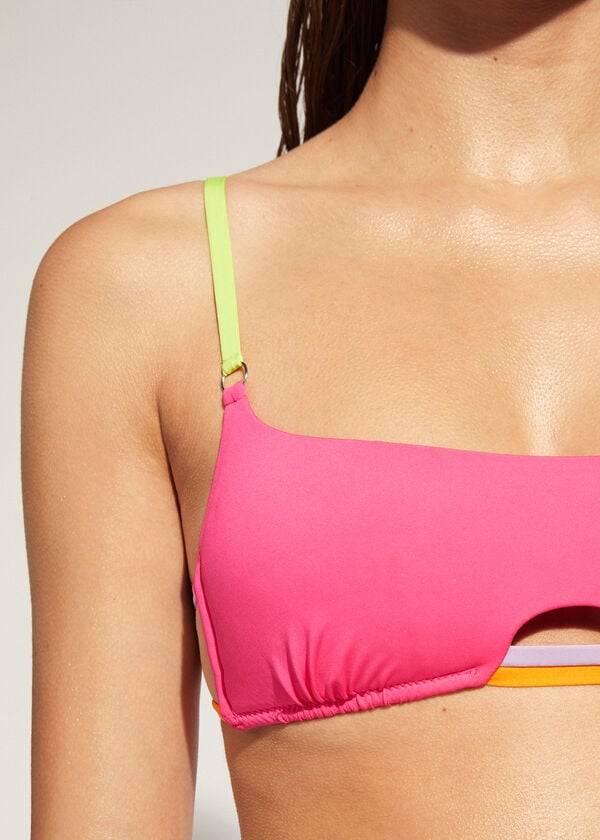 calzedonia tank tokyo eco damen-bikini-oberteil pink