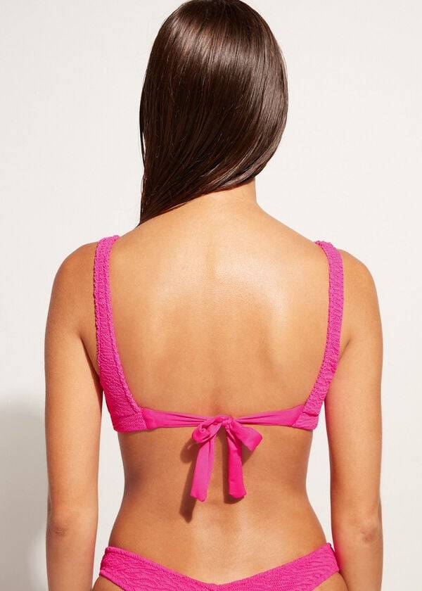 calzedonia tank-style bikini-oberteil mit cut-outs miami damen pink