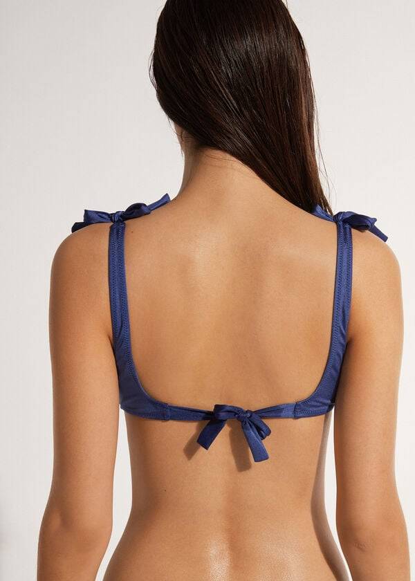 calzedonia tank-bikini-oberteil marrakech für damen marineblau