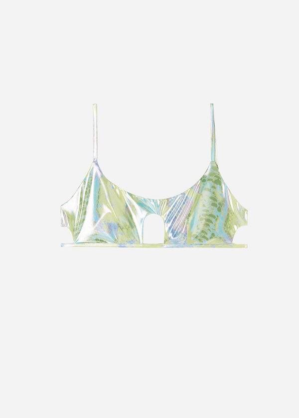 calzedonia tank-bikini-oberteil mit schlangenmuster las palmas grün