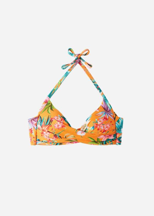 orangefarbene calzedonia triangle rio eco-bikinioberteile für damen