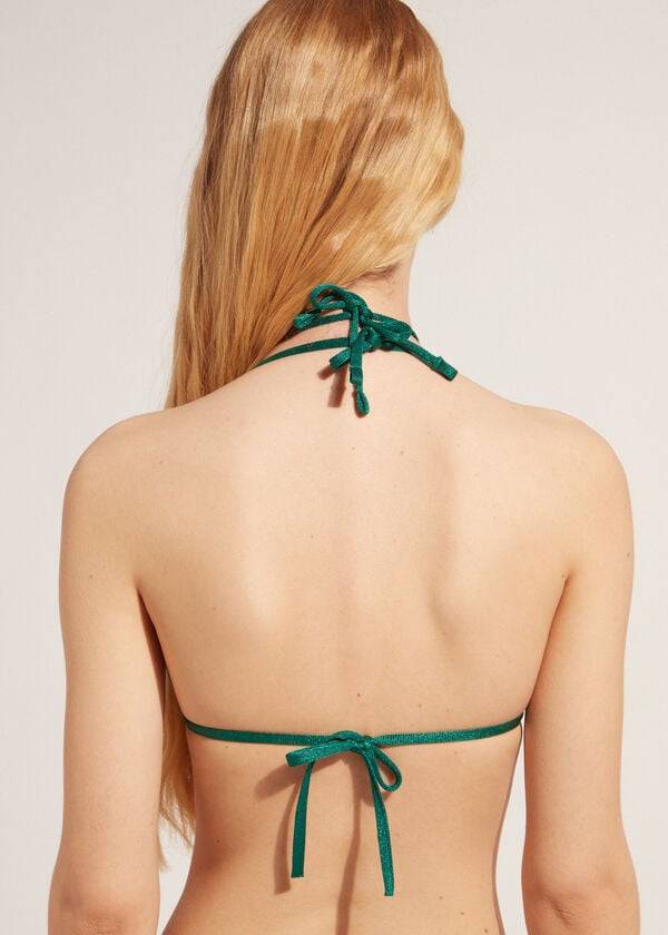 calzedonia triangel-bikini-oberteil hollywood für damen grün