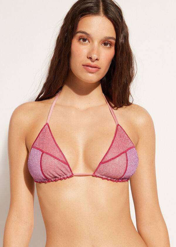 pinkfarbenes calzedonia triangle string lisbona damen-bikini-oberteil