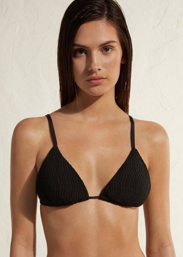 calzedonia triangel-bikini-oberteil mykonos für damen schwarz