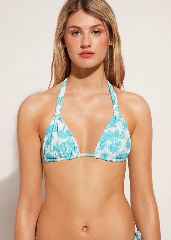 calzedonia triangel-bikini-oberteil sorrento für damen blau