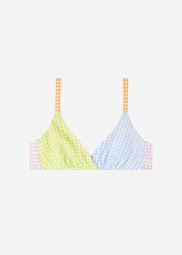 calzedonia triangel-bikini-oberteil valencia für damen grünblau